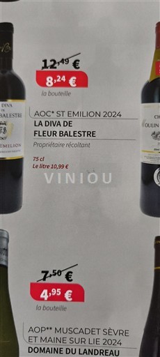 Bordeaux Saint-Émilion Fleur Balestre La Diva 2024