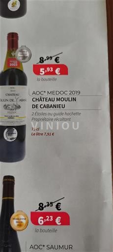 Bordeaux Médoc Château Moulin de Cabanieu 2019