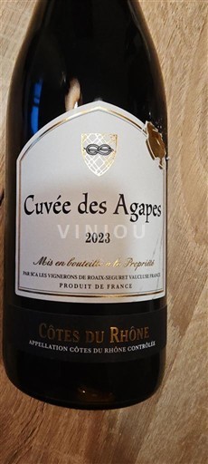 Thung lũng Rhône Côtes-du-rhône Cuvée des Agapes 2023
