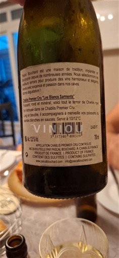 Burgundsko Chablis Premier Cru Domaine Bouchard Les Blancs Sarments 2023