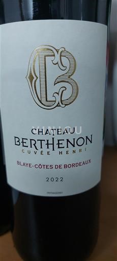 Bordeaux Blaye-Côtes-de-Bordeaux Château Berthenon Henri 2022