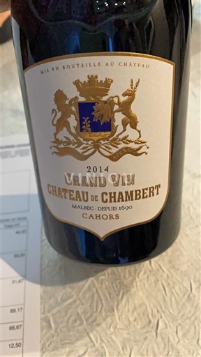 South West Cahors Château Chambert Grand vin 2014