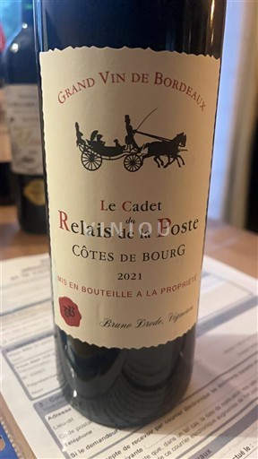 Bordeaux Côtes-de-bourg Château Relais de la Poste Le Cadet 2021