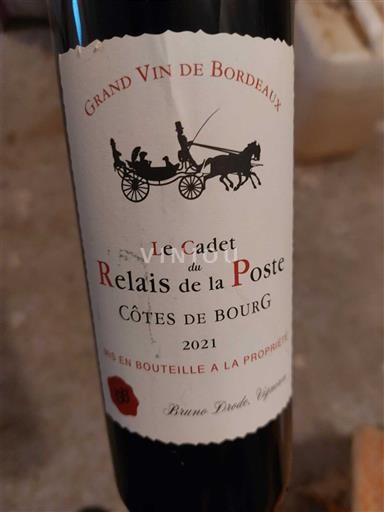 Bordeaux Côtes-de-bourg Château Relais de la Poste Le Cadet 2021