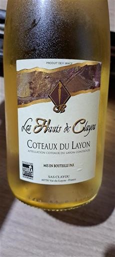 Loire Valley Coteaux du Layon SAS Clayou Les Hauts de Clayou 2020