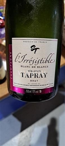 Champaña Champán Sébastien Tapray L'Irrésistible Sin añada