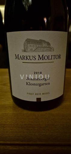 Mosela Markus Molitor Brauneberger Klostergarten 2018