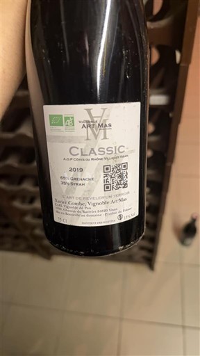 Valle del Ródano Côtes del Ródano Pueblos Vignoble Art Mas Classic 2019