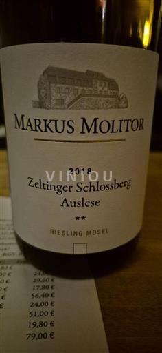 Mosela Markus Molitor Zeltinger Schlossberg Auslese 2018