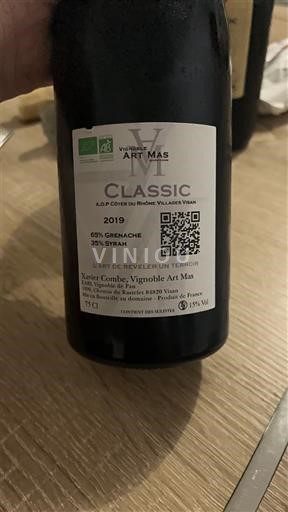 Vale do Ródano Não especificado Vignoble Art Mas Classic 2019