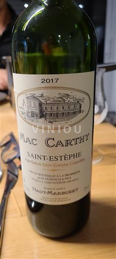 Bordeaux Saint-Estèphe Mac Carthy 2017