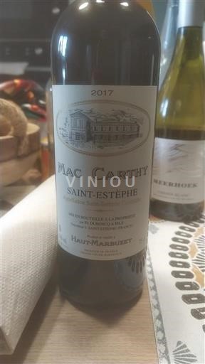 Burdeos Saint-Estèphe Mac Carthy 2017
