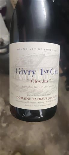 Бургундія Не вказано Premier Cru Domaine Tatraux Jean et Fils Clos Jus 2023