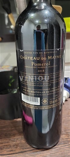 Bordeaux Pomerol Château Mayne 2018