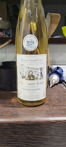 Vin Blanc sec La Chapelle Clos Saint-Imer 2018 France Alsace Alsace Grand Cru AOC Grand Cru