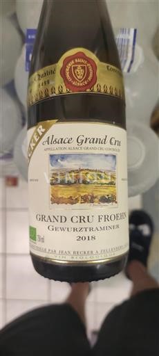 Vin Blanc sec Gewurztraminer Domaine Jean Becker 2018 France Alsace Gewurztraminer AOC Grand Cru bio