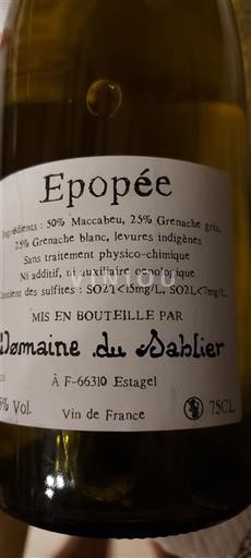 Roussillon Ikke specificeret Domaine Sablier Epopée 2023