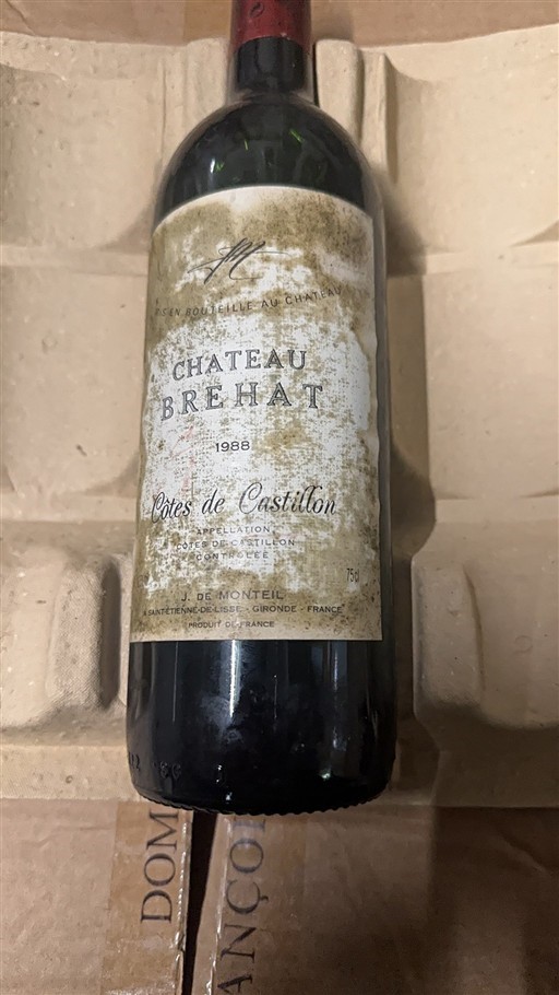 Bordeaux Castillon-côtes-de-bordeaux Château Bréhat 1988