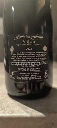 Loiretal Anjou Domaine Saint Maur Fontaine Flotus 2022