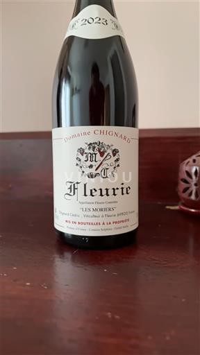 Vin Rouge sec Les Moriers Domaine Chignard 2023 France Beaujolais Fleurie AOC