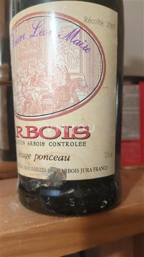 Vin Rouge sec Rouge Ponceau Domaine Jean-Louis Maire 2009 France Jura Arbois AOC