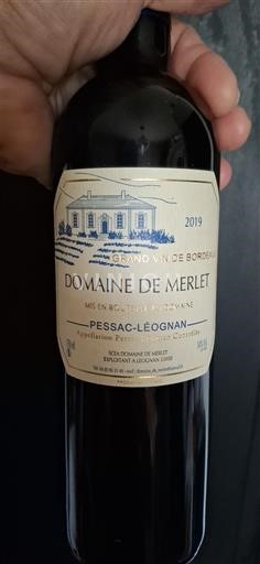Bordeaux Pessac-Léognan Domaine Merlet 2019
