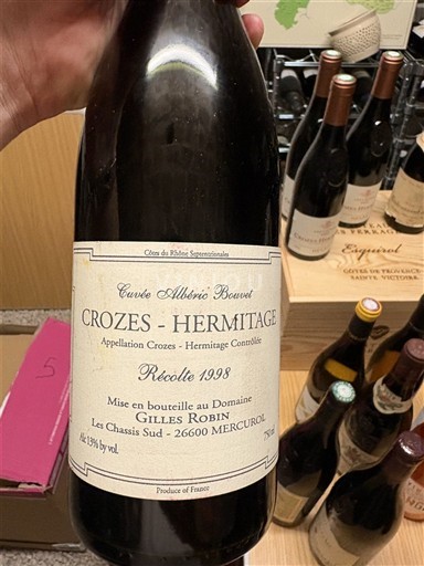 Thung lũng Rhône Crozes-hermitage Gilles Robin Albéric Bouvet 1998