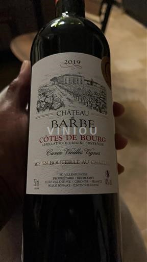Bordeaux Côtes-de-bourg Château Barbe Vieilles Vignes 2019