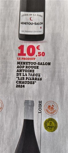 Loiretal Menetou-Salon Antoine de la Farge Les Pierres Chaudes 2024