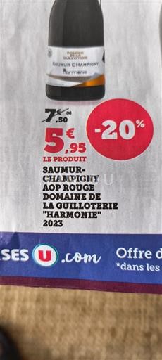 Loire Valley Saumur-Champigny Domaine La Guilloterie Harmonie 2023