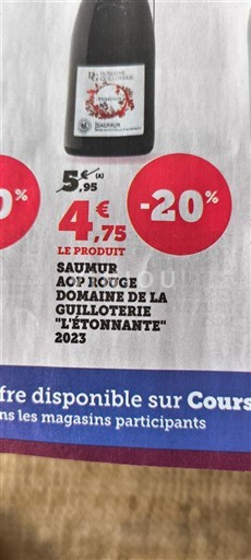 Loiretal Saumur Domaine La Guilloterie L'Étonnante 2023