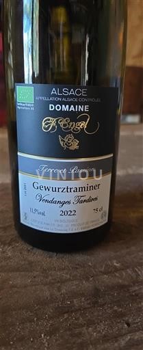 Alsacia Vendanges Tardives Domaine Engel Terre et Passion 2022
