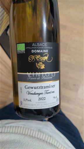 Alsace Vendanges Tardives Domaine Engel Terre et Passion 2022