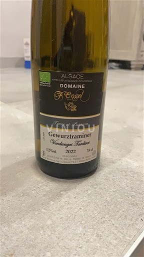 Alsace Vendanges Tardives Domaine Engel Terre et Passion 2022