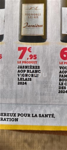 Loiretal Jasnières Vignoble Lelais 2024