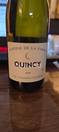 Vin Blanc sec Les Pierres Cachées Antoine De La Farge 2024 France Vallée de la Loire Quincy AOC