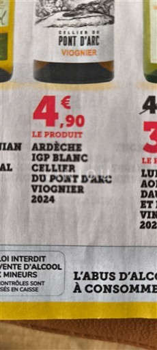 Alpen und Rhônetal Ardèche Cellier du Pont Arc Viognier 2024