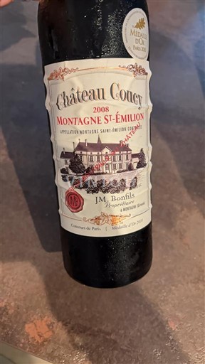 Bordeaux Montagne-saint-émilion Château Coucy 2008