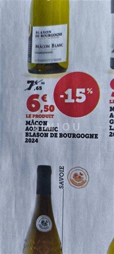 Borgoña Mâcon y Mâcon-villages Blason de Bourgogne Chardonnay 2024