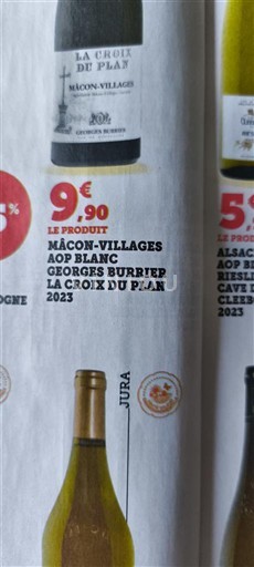 Bourgogne Mâcon et mâcon-villages Georges Burrier La Croix du Plan 2023