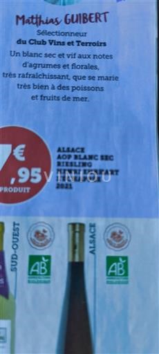 Alsace Henri Reinhart L'Échappée 2021