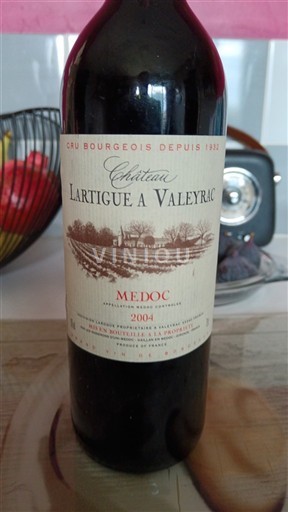 Burdeos Médoc Château Lartigue à Valeyrac 2004
