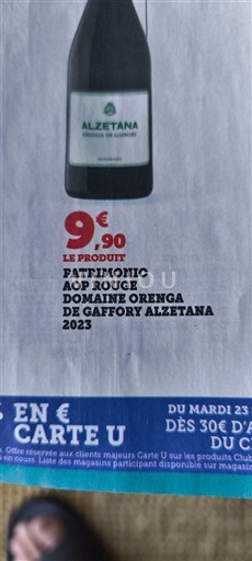 Corsica Patrimonio Domaine Orenga de Gaffory Alzetana 2023