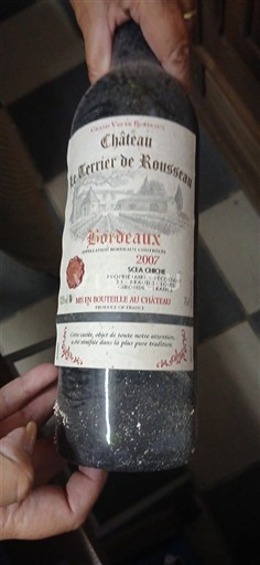Vin Rouge sec Château Le Terrier de Rousseau 2007 France Bordeaux AOC