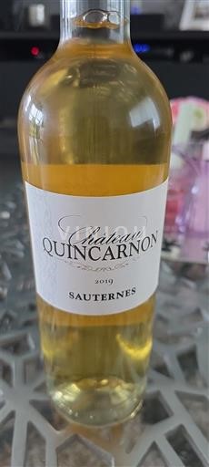 Bordeaux Sauternes Château Quincarnon 2019