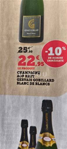 Champaña Champán Gervais Gobillard Blanc de Blancs Sin añada