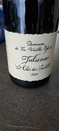 Beaujolais Juliénas Domaine La Vieille Eglise Le Clos des Poulettes 2020