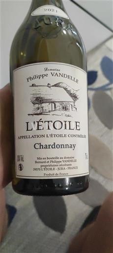 Vin Blanc sec Chardonnay Domaine Philippe Vandelle 2021 France Jura L'Étoile AOC