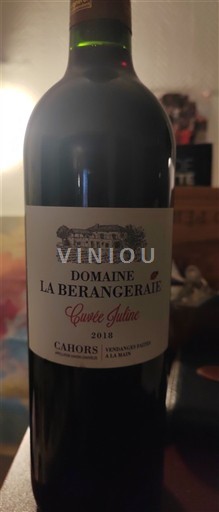 Sud-Ovest Cahors Domaine La Berangeraie Juline 2018