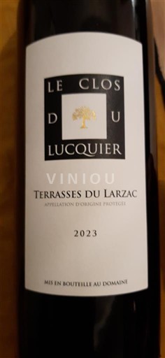 Vin Rouge sec Le Clos du Lucquier 2023 France Languedoc Terrasses-du-larzac AOC